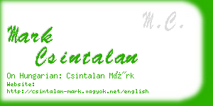 mark csintalan business card